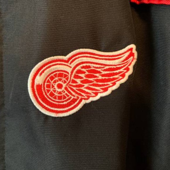 Men's Size XL Rival NHL Red Wings Nylon Black Jacket - Picture 3 of 5